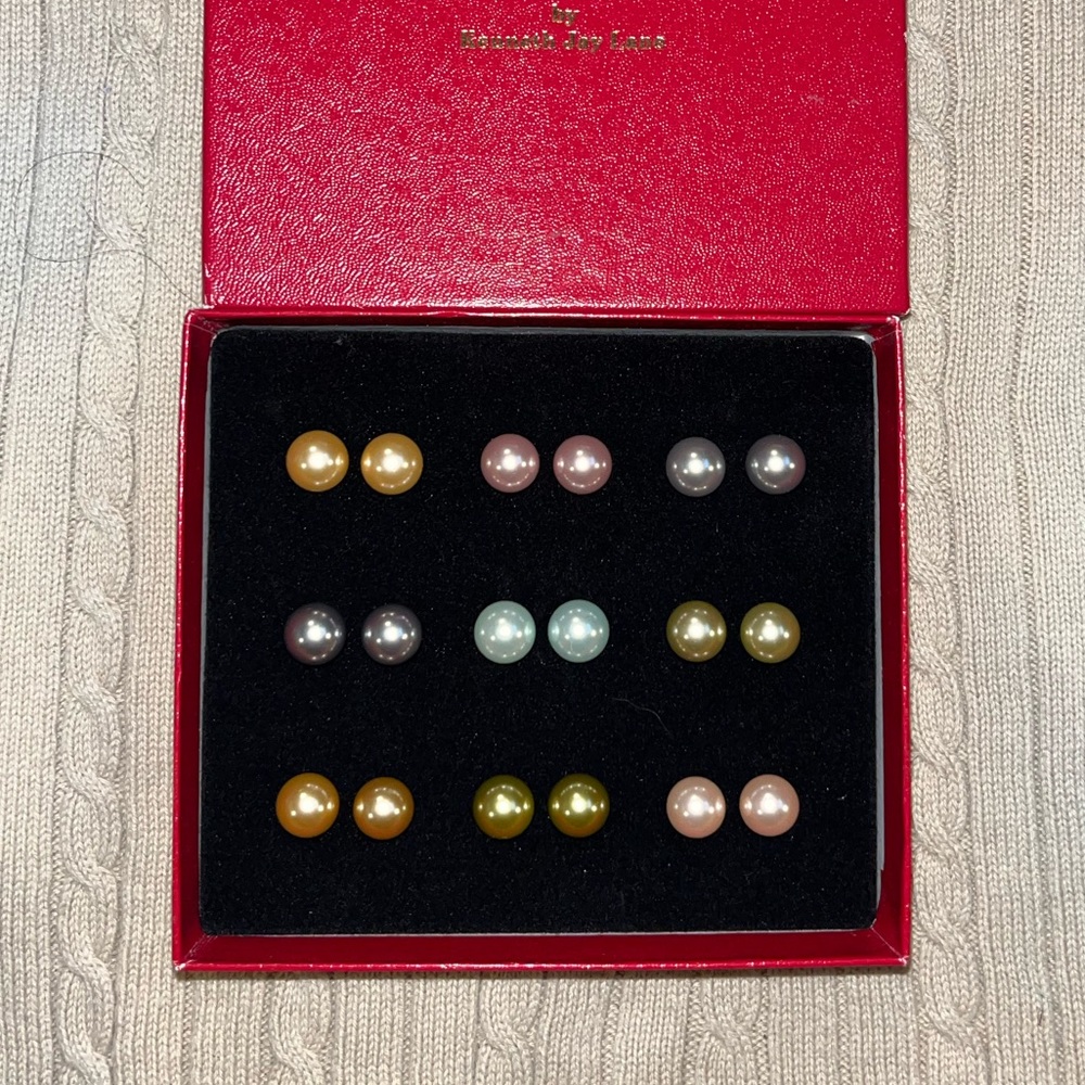 K•J•L pearl earrings